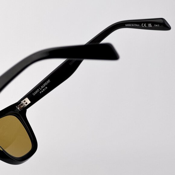 Saint Laurent SL462 SULPICE 009 Cat Eye Sunglasses – Black Frame Yellow Lenses main image 7